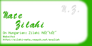 mate zilahi business card